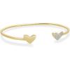 Kendra Scott Ari Heart 18k Gold Vermeil Cuff Bracelet in White Diamond, Fine Jewelry for Women
