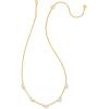 Kendra Scott Cailin Crystal Strand Necklace in White Cubic Zirconia, Fashion Jewelry For Women(GOLD – WHITE CUBIC ZIRCONIA)