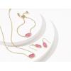 Kendra Scott Lee Earrings in 14k Gold-Plated Brass, Hot Pink Drusy, Fashion Jewelry for Women
