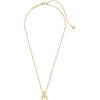 Kendra Scott Letters A-Z Pendant Necklace for Women, Fashion Jewelry, 14k Gold-Plated Brass(Letter A)