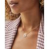 Kendra Scott Letters A-Z Pendant Necklace for Women, Fashion Jewelry, 14k Gold-Plated Brass(Letter B)