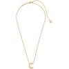 Kendra Scott Letters A-Z Pendant Necklace for Women, Fashion Jewelry, 14k Gold-Plated Brass(Letter C)