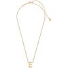Kendra Scott Letters A-Z Pendant Necklace for Women, Fashion Jewelry, 14k Gold-Plated Brass(Letter E)