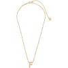Kendra Scott Letters A-Z Pendant Necklace for Women, Fashion Jewelry, 14k Gold-Plated Brass(Letter F)