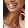 Kendra Scott Letters A-Z Pendant Necklace for Women, Fashion Jewelry, 14k Gold-Plated Brass(Letter I)
