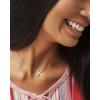 Kendra Scott Letters A-Z Pendant Necklace for Women, Fashion Jewelry, 14k Gold-Plated Brass(Letter K)