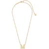 Kendra Scott Letters A-Z Pendant Necklace for Women, Fashion Jewelry, 14k Gold-Plated Brass(Letter M)