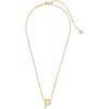Kendra Scott Letters A-Z Pendant Necklace for Women, Fashion Jewelry, 14k Gold-Plated Brass(Letter P)
