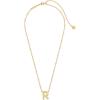Kendra Scott Letters A-Z Pendant Necklace for Women, Fashion Jewelry, 14k Gold-Plated Brass(Letter R)