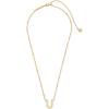 Kendra Scott Letters A-Z Pendant Necklace for Women, Fashion Jewelry, 14k Gold-Plated Brass(Letter U)