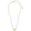 Kendra Scott Letters A-Z Pendant Necklace for Women, Fashion Jewelry, 14k Gold-Plated Brass(Letter W)