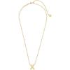 Kendra Scott Letters A-Z Pendant Necklace for Women, Fashion Jewelry, 14k Gold-Plated Brass(Letter X)