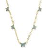 Kendra Scott Lillia Crystal Strand Necklace, Fashion Jewelry for Women(GOLD – BLUE GREEN CRYSTAL)