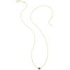 Kendra Scott Marisa 18k Yellow Gold Oval Solitaire Pendant Necklace(BLUE SAPPHIRE)