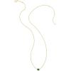 Kendra Scott Marisa 18k Yellow Gold Oval Solitaire Pendant Necklace(EMERALD)
