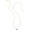 Kendra Scott Marisa 18k Yellow Gold Oval Solitaire Pendant Necklace(GARNET)