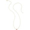 Kendra Scott Marisa 18k Yellow Gold Oval Solitaire Pendant Necklace(PINK TOURMALINE)