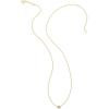 Kendra Scott Marisa 18k Yellow Gold Oval Solitaire Pendant Necklace(WHITE DIAMOND)