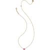 Kendra Scott Mini Elisa 14k Gold-Plated Satellite Short Pendant Necklace, Fashion Jewelry for Women(GOLD – DARK FUCHSIA VARIEGATED MAGNESITE)