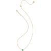 Kendra Scott Mini Elisa 14k Gold-Plated Satellite Short Pendant Necklace, Fashion Jewelry for Women(GOLD – EMERALD CATS EYE)