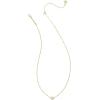 Kendra Scott Mini Elisa 14k Gold-Plated Satellite Short Pendant Necklace, Fashion Jewelry for Women(GOLD – IVORY MOTHER OF PEARL)