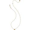 Kendra Scott Mini Elisa 14k Gold-Plated Satellite Short Pendant Necklace, Fashion Jewelry for Women(GOLD – MARBLED AMBER ILLUSION)