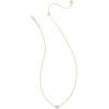Kendra Scott Mini Elisa 14k Gold-Plated Satellite Short Pendant Necklace, Fashion Jewelry for Women(GOLD – PINK OPALITE CRYSTAL)