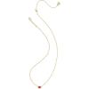 Kendra Scott Mini Elisa 14k Gold-Plated Satellite Short Pendant Necklace, Fashion Jewelry for Women(GOLD – RED ILLUSION)