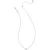 Kendra Scott Mini Elisa 14k Gold-Plated Satellite Short Pendant Necklace, Fashion Jewelry for Women(RHODIUM – IVORY MOTHER OF PEARL)