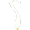 Kendra Scott Tennis Short Pendant Necklace, Fashion Jewelry for Women(GOLD – CHARTREUSE MAGNESITE)