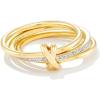 Kendra Scott Tia 18k Gold Vermeil Band Ring in White Sapphire, Fine Jewelry for Women(18K GOLD VERMEIL – WHITE SAPPHIRE)