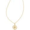 Kendra Scott 14k Gold-Plated Brass Letter A-Z Disc Reversible Pendant Necklace, Fashion Jewelry for Women(Letter A)