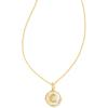 Kendra Scott 14k Gold-Plated Brass Letter A-Z Disc Reversible Pendant Necklace, Fashion Jewelry for Women(Letter C)