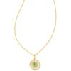 Kendra Scott 14k Gold-Plated Brass Letter A-Z Disc Reversible Pendant Necklace, Fashion Jewelry for Women(Letter D)