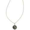 Kendra Scott 14k Gold-Plated Brass Letter A-Z Disc Reversible Pendant Necklace, Fashion Jewelry for Women(Letter Disc Pendant Necklace)