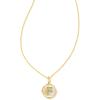 Kendra Scott 14k Gold-Plated Brass Letter A-Z Disc Reversible Pendant Necklace, Fashion Jewelry for Women(Letter F)