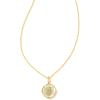 Kendra Scott 14k Gold-Plated Brass Letter A-Z Disc Reversible Pendant Necklace, Fashion Jewelry for Women(Letter J)