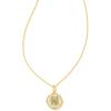 Kendra Scott 14k Gold-Plated Brass Letter A-Z Disc Reversible Pendant Necklace, Fashion Jewelry for Women(Letter N)