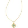 Kendra Scott 14k Gold-Plated Brass Letter A-Z Disc Reversible Pendant Necklace, Fashion Jewelry for Women(Letter O)