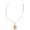 Kendra Scott 14k Gold-Plated Brass Letter A-Z Disc Reversible Pendant Necklace, Fashion Jewelry for Women(Letter P)