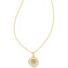 Kendra Scott 14k Gold-Plated Brass Letter A-Z Disc Reversible Pendant Necklace, Fashion Jewelry for Women(Letter R)
