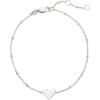 Kendra Scott Ari Heart Delicate Bracelet(STERLING SILVER)