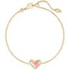 Kendra Scott Ari Heart Link Chain Bracelet for Women, Fashion Jewelry(GOLD – IRIDESCENT DICHROIC GLASS)