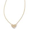 Kendra Scott Ari & Haven Heart Necklace Gift Set, Fashion Jewelry for Women(GOLD – WHITE CUBIC ZIRCONIA)