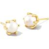 Kendra Scott Ashton Gold Pearl Stud Earrings, Fashion Jewelry For Women