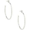 Kendra Scott Audrey Hoop Earring in 14k White Gold, Fine Jewelry for Women, White Diamond