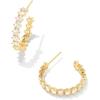 Kendra Scott Cailin Crystal Hoop Earrings, Fashion Jewelry For Women(GOLD METAL – WHITE CUBIC ZIRCONIA)