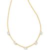 Kendra Scott Cailin Crystal Strand Necklace in White Cubic Zirconia, Fashion Jewelry For Women(GOLD – WHITE CUBIC ZIRCONIA)