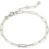 Kendra Scott Courtney Paperclip Bracelet, Fashion Jewelry for Women(RHODIUM)