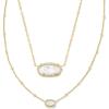 Kendra Scott Elisa Gift Set Of 2, Fashion Jewelry for Women(GOLD – IVORY MOTHER OF PEARL)